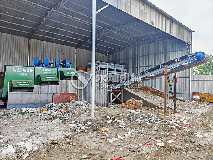 天津建筑垃圾分拣处理设备生产现场